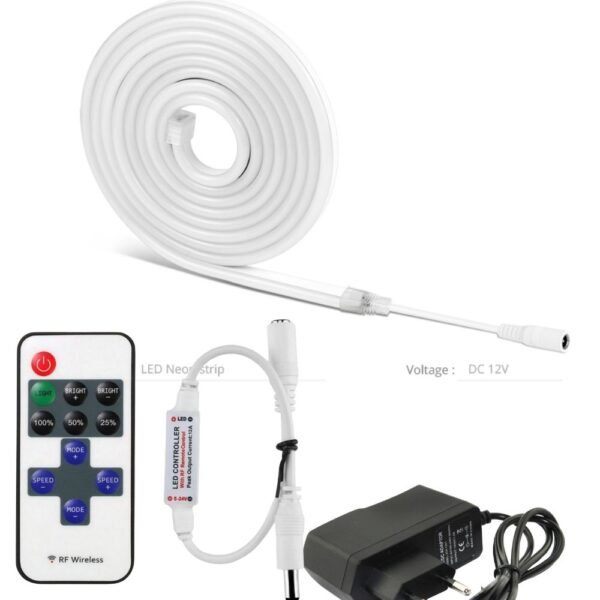 Alternative view of 5 Metre Beyaz Işık Esnek Neon Led Şerit Dimmer Kumandalı Dekoratif Aydınlatma Seti SB-6537