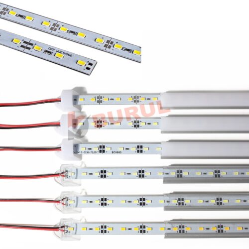 SB-6551 2 Adet Alüminyum Kasalı 5630 Bar Led 12 Volt Gün Işığı 50 Cm Şeffaf Karavan Tekne Otomobil - Görsel 2