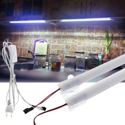 SB-6553 2 Adet 100 Cm 220v Opak Çubuk Bar Led Beyaz Işık ve Butonlu Fiş