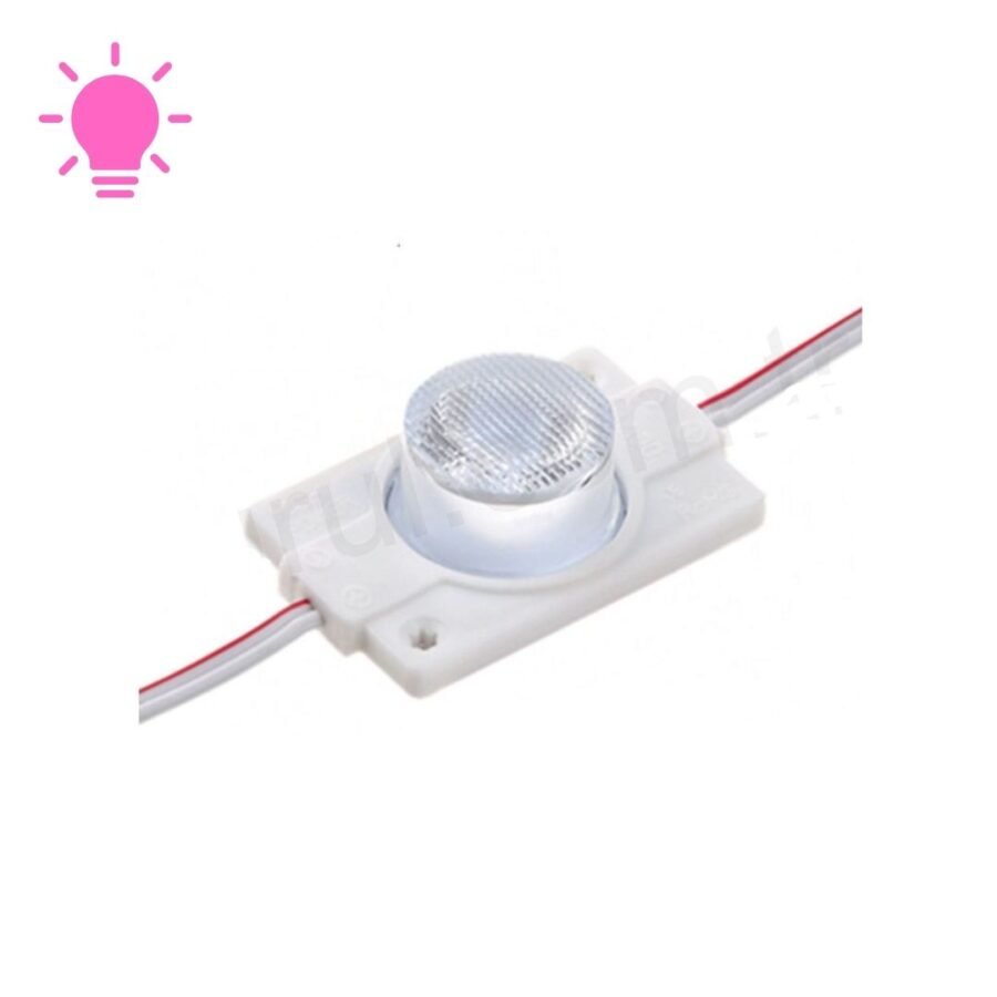 1.5 Watt Pembe Dik Açı Mercekli Modül Led 12 Volt