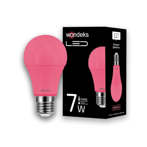 Wondeks Led Ampul 7 Watt Pembe e27