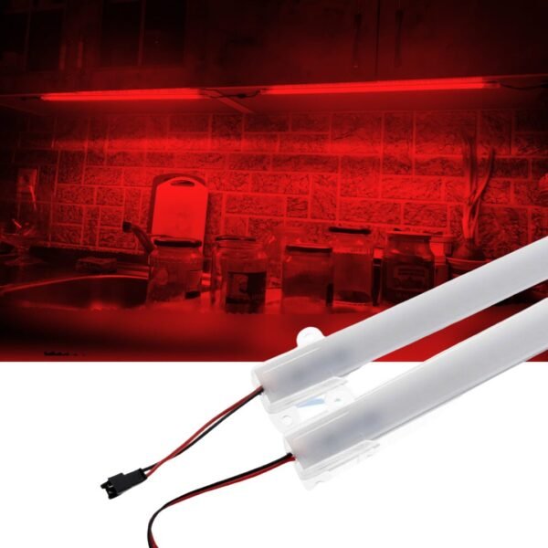 SB-6554 2 Adet 50 Cm 220v Opak Çubuk Bar Led Kırmızı Işık