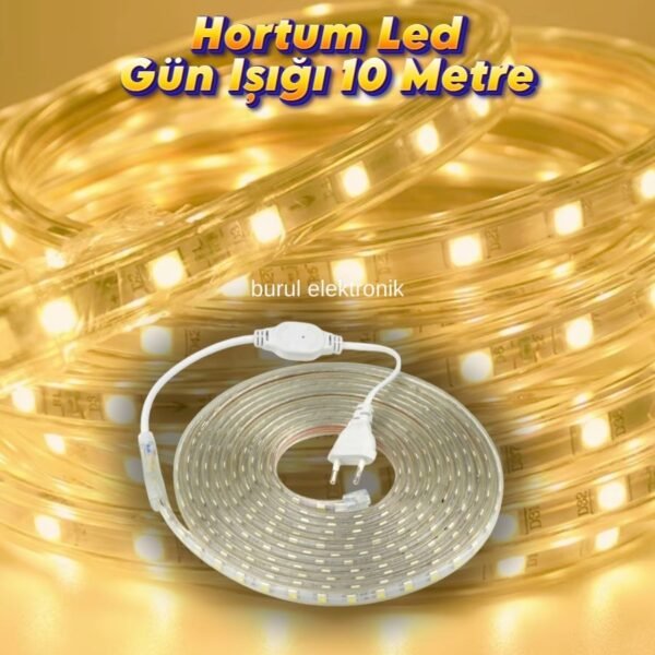 10 Metre Hortum Led Gün Işığı Dış Mekan Fişli SB-6539