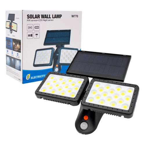 Sensörlü 36 Cob Ledli Solar Aydınlatmalı Duvar Lambası - Görsel 2