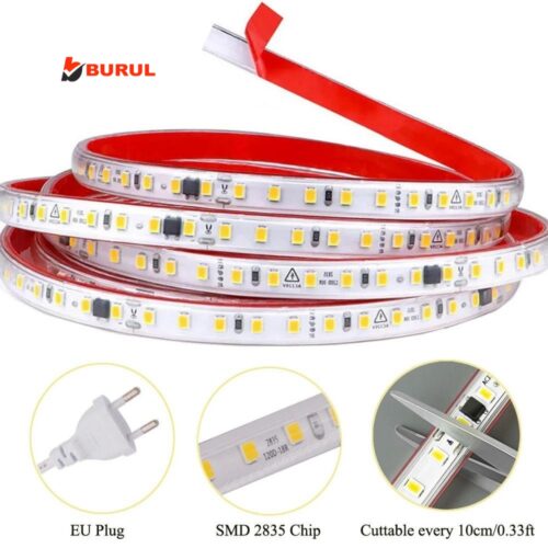 Sb-6548 30 Metre Gün Işığı Yapışkanlı Silikonlu Yüksek Lümen Şerit Led Işık Fişli Aydınlatma - Görsel 2