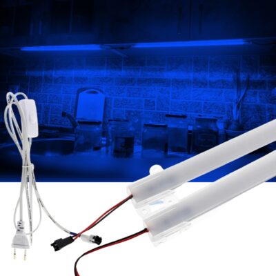 SB-6553 2 Adet 100 Cm 220v Opak Çubuk Bar Led Mavi Işık ve Butonlu Fiş