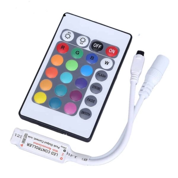 24 Tuş Mini Rgb Led IR Kontrol Kumandası