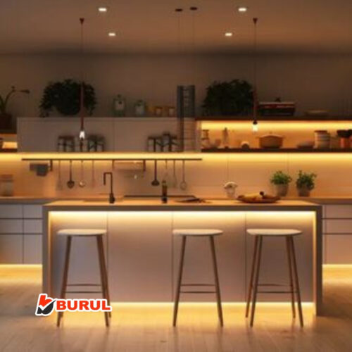 SB-6557 5 Metre Gün Işığı Şerit Led Işık Dimmer Kumandalı Mutfak Tezgah Çalışma Masası Raf Işık - Görsel 5