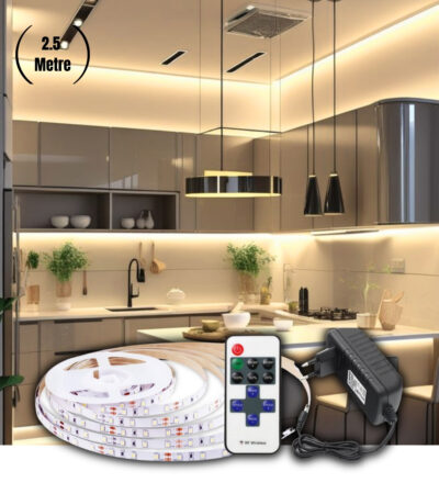 SB-6557 2.5 Metre Gün Işığı Şerit Led Işık Dimmer Kumandalı Mutfak Tezgah Çalışma Masası Raf Işık