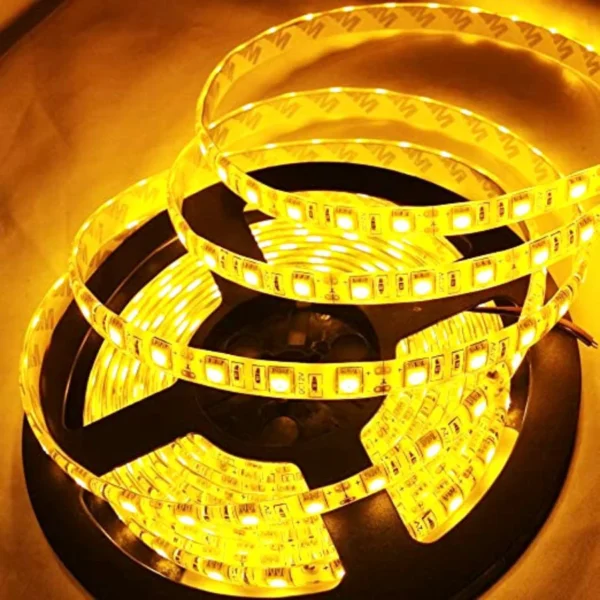 4040 Çip Silikonlu Şerit Led 12v Amber 5 Metre